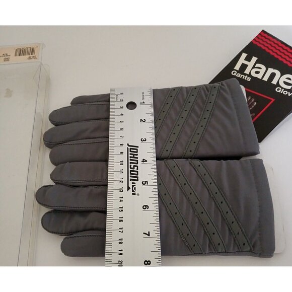Vintage 1990 Hanes Mens Gloves Gray Size Medium Nylon Blend RARE in Original Box - Picture 7 of 11